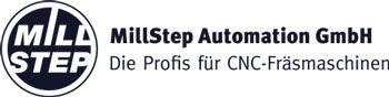 MillStep Automation GmbH · Ihr Partner für Fräsmaschinen · Logo